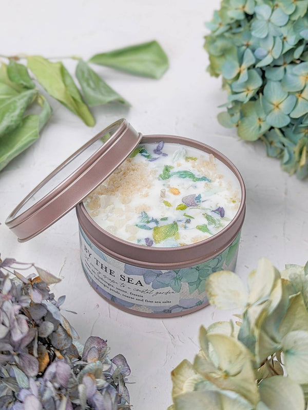 Ash & Rose - By the Sea - Hydrangea and Sea Salt Candle