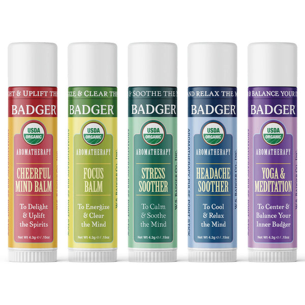 Badger Aromatherapy Travel Set, Organic Essential Oil Balms