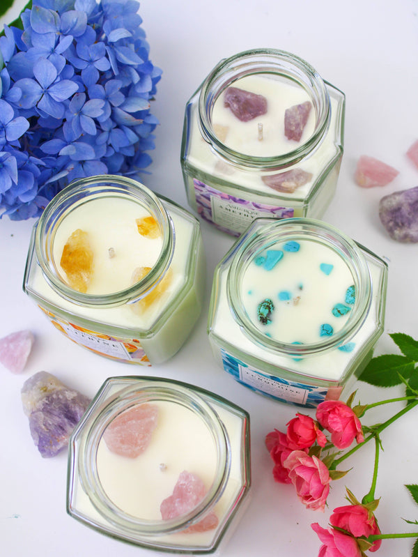 Amethyst Crystal Candle – Calm, Clarity, and Elevated Scent
