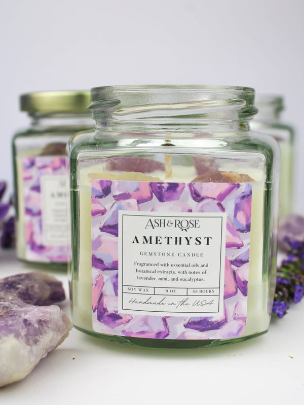 Amethyst Crystal Candle – Calm, Clarity, and Elevated Scent