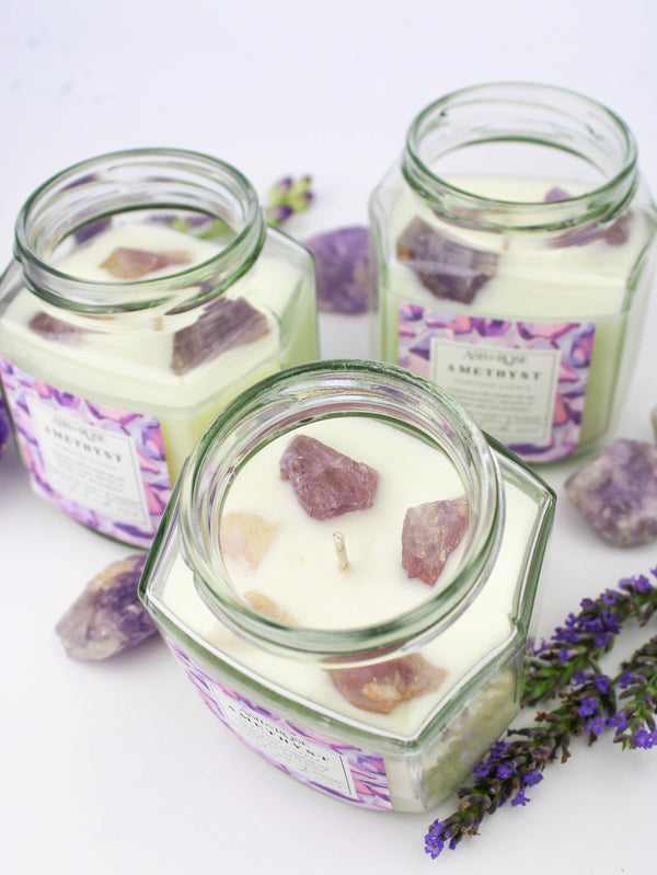 Amethyst Crystal Candle – Calm, Clarity, and Elevated Scent