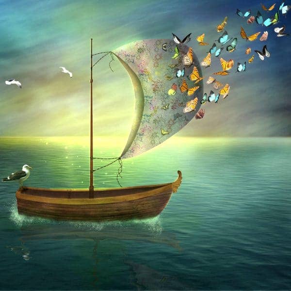 Puzzle - Wooden Puzzle Butterfly Dream Boat