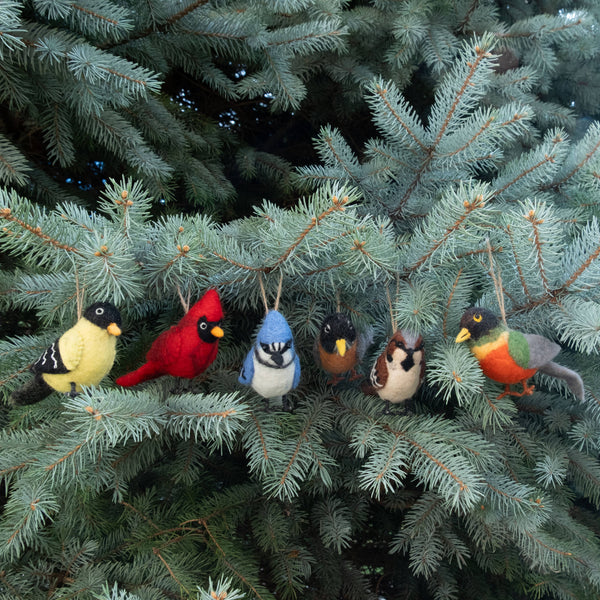 Ornament - Felt Bird - 6 Assorted