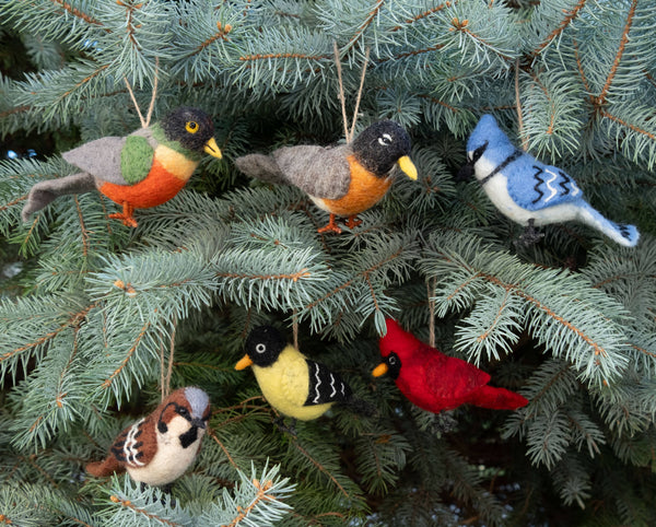 Ornament - Felt Bird - 6 Assorted
