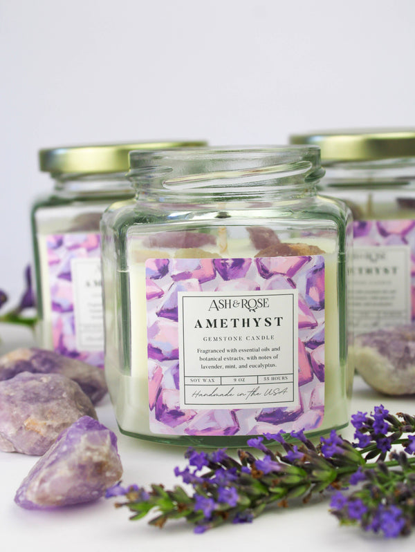 Amethyst Crystal Candle – Calm, Clarity, and Elevated Scent