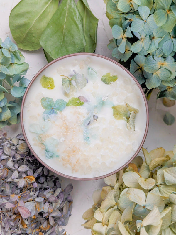 Ash & Rose - By the Sea - Hydrangea and Sea Salt Candle