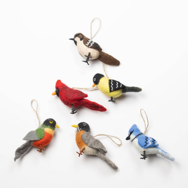 Ornament - Felt Bird - 6 Assorted