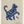 Blue Cool Cat on Sand Swedish Dishcloth