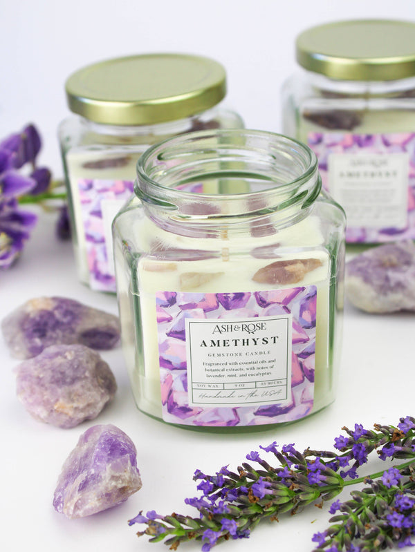Amethyst Crystal Candle – Calm, Clarity, and Elevated Scent