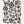 Black Flora on White Swedish Dishcloth