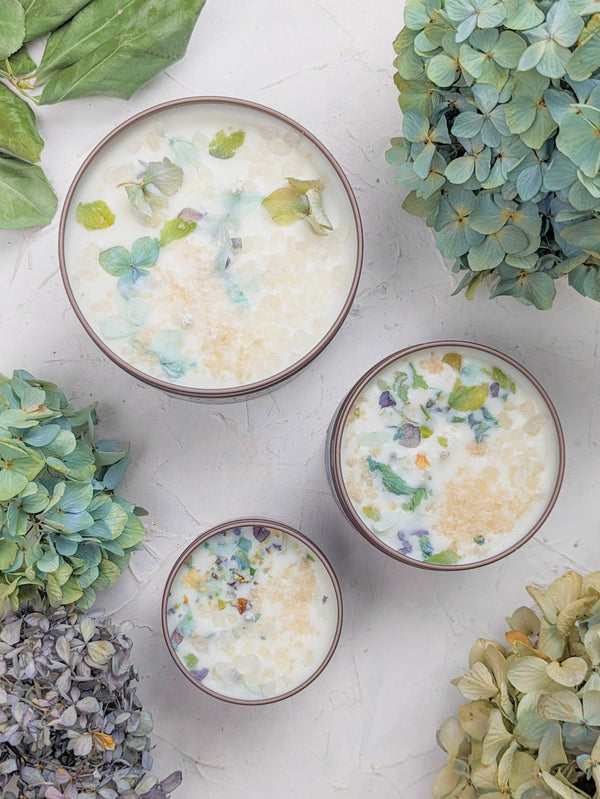 Ash & Rose - By the Sea - Hydrangea and Sea Salt Candle