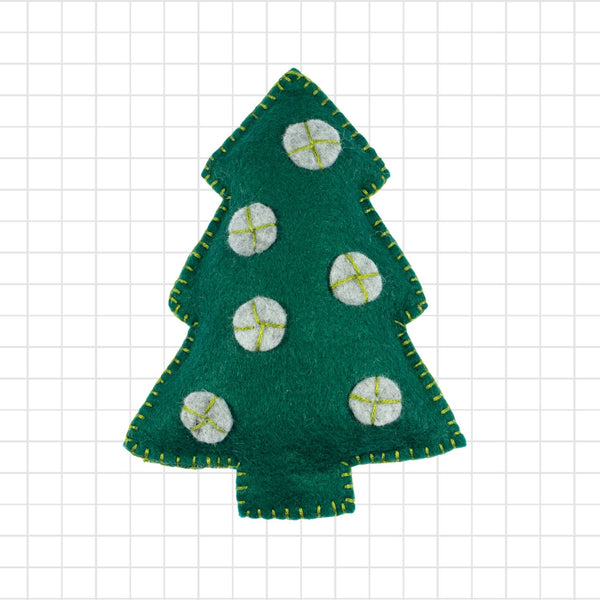 Tree Ornament Wool Felt Sewing Kit – DIY Craft