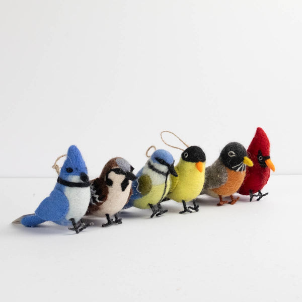 Ornament - Felt Bird - 6 Assorted