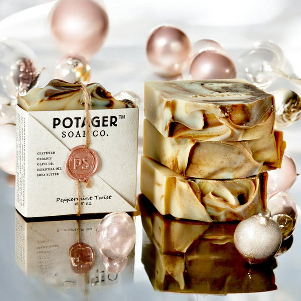 Potager’s Natural Peppermint Soap – Cool, Clean & Invigorating